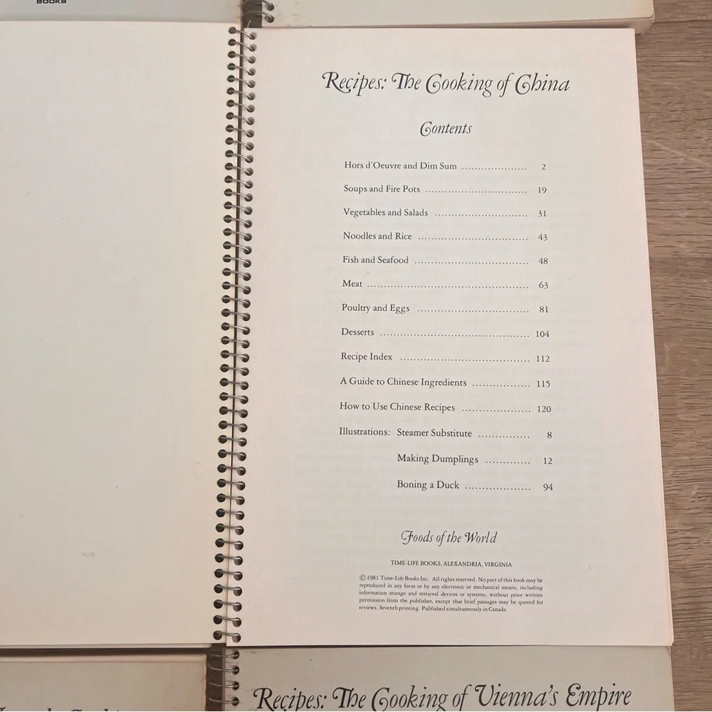 17 PCs‎ 1981 Cookbooks Recipes, Time Life Foods Of The World,  Spiral Bound Vtg